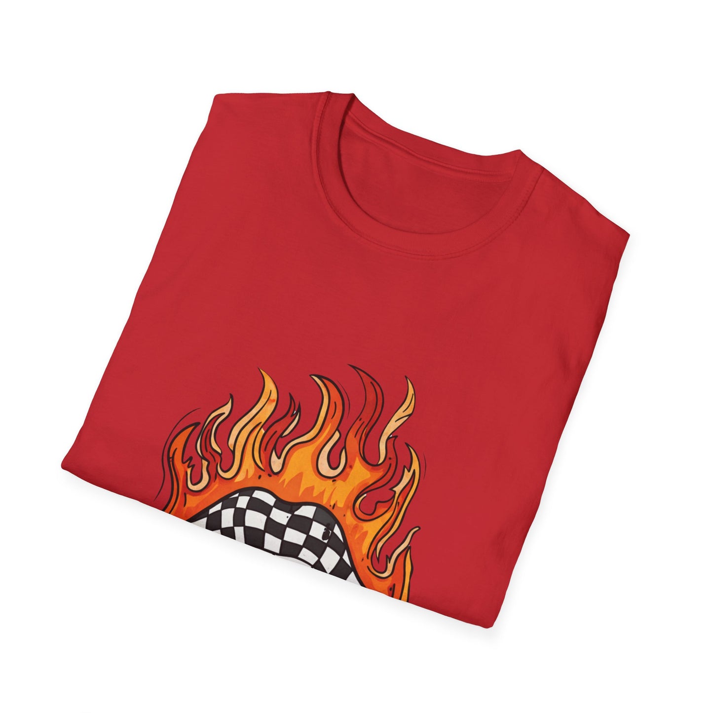 Flaming Checkered Heart T-Shirt — Skate Punk Graphic Tee