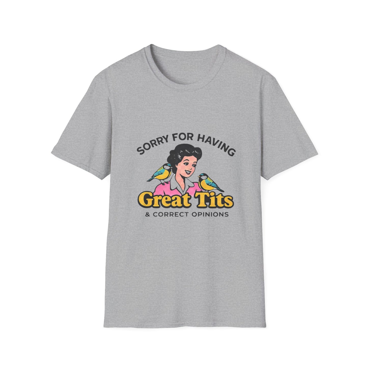 Sorry For Having Great Tits T-Shirt — Vintage Pinup Bird Graphic Tee
