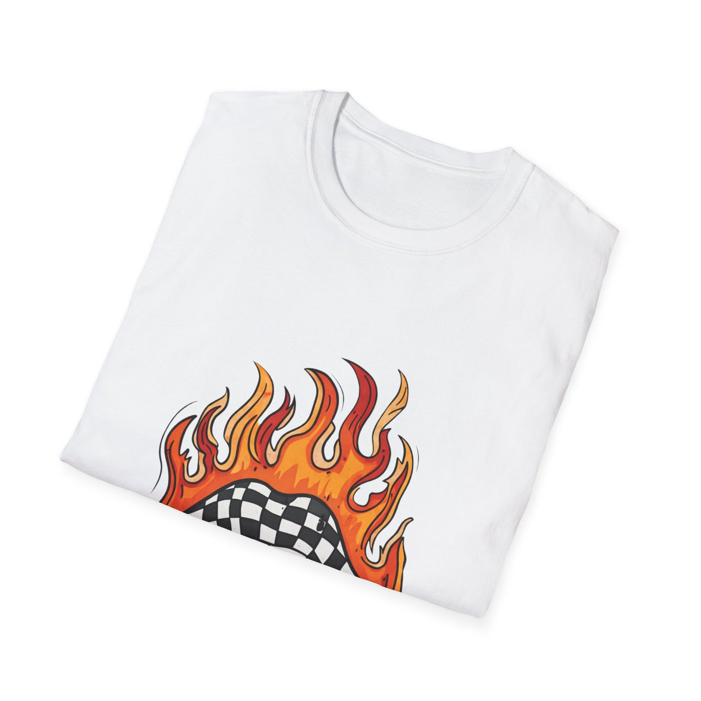 Flaming Checkered Heart T-Shirt — Skate Punk Graphic Tee