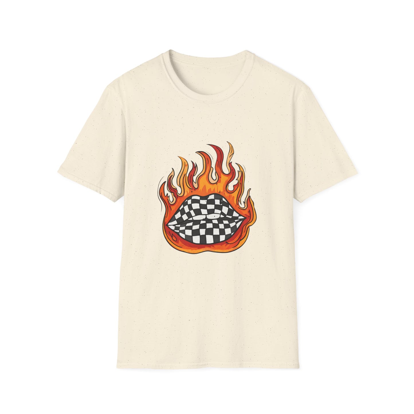 Flaming Checkered Heart T-Shirt — Skate Punk Graphic Tee